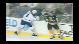 Bruins - Sabres hits and stickwork 1/7/90