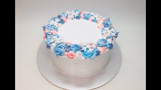 Кремовый торт Зимние мотивы_How to make cream cake Winter motifs