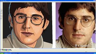 How to draw a lovely picture of Louis Theroux on Microsoft Paint XP