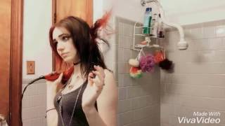 Dying my hair half black and red