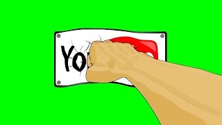 Animated Fist Punching You Tube Logo ~ Green Screen