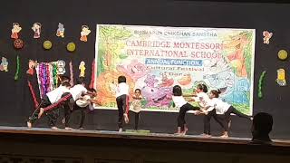 Rhythmic yoga by kids in annual day function.