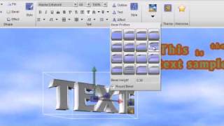 Presentation3D, Create a 3D text