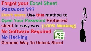 Forgot Your Excel Sheet Password ? Use this Genuine Method to Open It | No Software Required