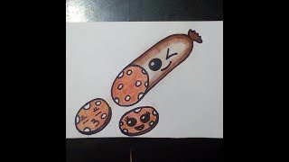 KAWAII РИСУНКИ |  КАК НАРИСОВАТЬ КОЛБАСУ   -   HOW TO DRAW SAUSAGE Как нарисовать милые рисунки