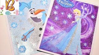 Делаем картинки Эльзы и Олафа из блёсток Making pictures of Elsa and Olaf sequins