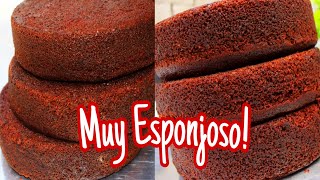BIZCOCHO|PAN de CHOCOLATE para PASTEL|muy ESPONJOSO|Dulce Hogar Recetas