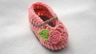 Вязание крючком. Пинетки для новорожденного. VERY EASY Baby Slippers