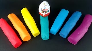 Play Doh Rainbow Ice Cream Kinder Surprise Eggs Frozen Egg Huevos Sorpresa Helados Plastilina