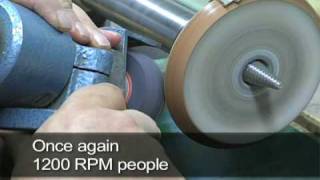 Dressing sintered Diamond and Stone Wheels on a Spatzier Lathe