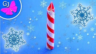 Оригами Свечка / Поделки из бумаги на Новый Год