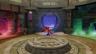 CRASH BANDICOOT 2  - SNOW GO - GEMA, GEMA ROJA, CRISTAL - TODAS LAS CAJAS