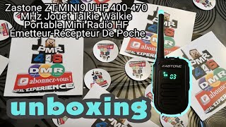 Zastone ZT-MINI9 UHF 400-470 MHz Jouet Talkie Walkie Portable Mini Radio  Émetteur-Récepteur PMR
