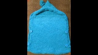 Конверт-спальник спицами для новорожденного