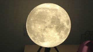 Я создал свою Луну за три дня! на 3D принтере Lithophane Moon Lamp 3d print #Shorts