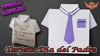 ♥ Tutorial: Tarjeta Camisa para el día del Padre de Cartulina ♥