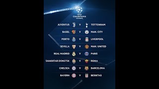 Мнение о жеребьевке 1/8 лиги чемпионов 2017-2018(ОХ ЭТО БУДЕТ МОЩНО)