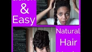 Tutorial: Quick & Easy Natural Hair Updo (Protective style)