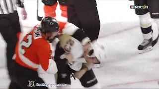 Steve Downie vs Luke Schenn Jan 20, 2015