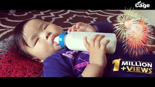 1 year Baby Drinking Big Bottle of Milk Before Sleeping