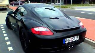 "Gemballa RS" Porsche Cayman black - Start Up, Revving and Acceleration
