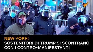 New York: sostenitori di Trump si scontrano con i contro-manifestanti