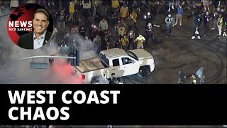 Anti-Columbus protesters join BLM protesters