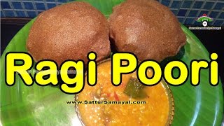 Ragi Poori|Ragi Puri|Kelvaragu Poori| Tamil | -  Sattur Parambariya Samayal