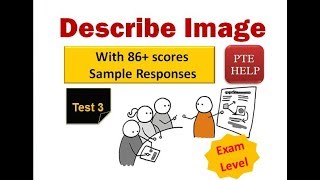 PTE Describe Image | Test 3| With 86+ scores Sample Answers|