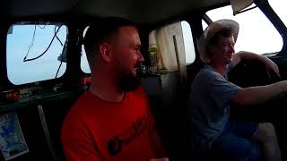 Буксировка катера Ярославец серия 1 .Переход на костромское море (водохранилище)