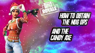 (NEW) How to obtain the Nog Ops + Candy Axe in Fortnite Battle Royale! |FREE|