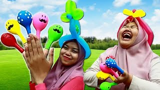 FINGER BALLON! TIUP BALON SAMPE BESAR , PALING BESAR DIA MENANG.