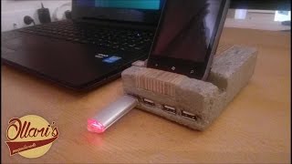 Concrete USB Hub & Phone Holder // Giaco Whatever Tribute