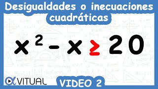 Desigualdades o inecuaciones cuadráticas ejemplo 2