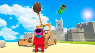 ЧЕЛОВЕК-СНАРЯД И КАТАПУЛЬТА - УГАР В HUMAN: FALL FLAT!!! (ХЬЮМАН: ФОЛ ФЛЭТ)