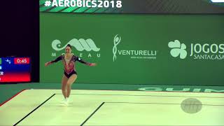 NANZER Daiana (ARG) - 2018 Aerobic Worlds, Guimaraes (POR) - Individual Women Qualifications