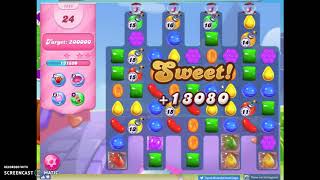 Candy Crush Level 1845 Audio Talkthrough, 2 Stars 0 Boosters