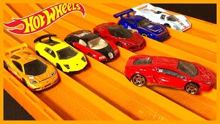 LAMBORGHINI AVENTADOR MIURA vs 6 HYPERCAR HOT WHEELS