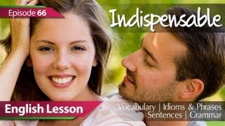 Daily Video vocabulary - Episode 66 - Indispensable. English Lesson