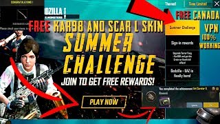 HOW TO GET Free Kar98 and SCAR-L LEGENDARY Skin For Lifetime | CANADA Vpn trick FOR PUBG MOBILE