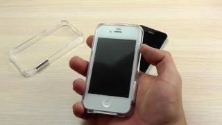 ОБЗОР: Практичный Пластиковый Бампер для iPhone 4/4s с Защелкой