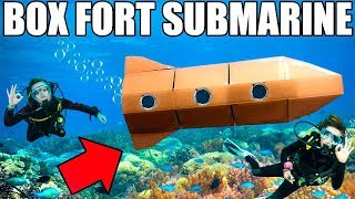 24 HOUR BOX FORT SUBMARINE CHALLENGE!! ?? Scuba Tanks, Onboard Oxygen & More!