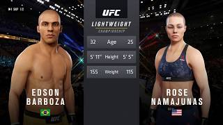 Edson Barboza vs Rose Namajunas UFC 3