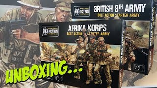 British 8th Army and Afrika Korps Starter Army | Warlord Games | Unboxing