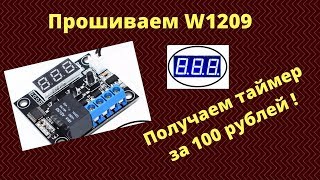 Терморегулятор W1209, перепрошивка, делаем таймер !