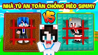 PHONG CẬN THỬ THÁCH 24 GIỜ XÂY NHÀ TÙ AN TOÀN CHỐNG MÈO SIMMY VƯỢT NGỤC TRONG MINECRAFT