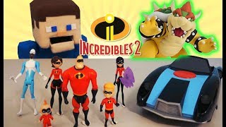 Incredibles 2 Movie Toys VS. BOWSER! FIGHT Action Figures Unboxing Review Mario Full Trailer