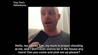 Tiny Tim calls a taxi