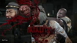 Mortal Kombat 11  All Base Characters Fatality On Fire God Liu Kang