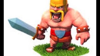 clash of clan raid with 155 level 4 barbarians